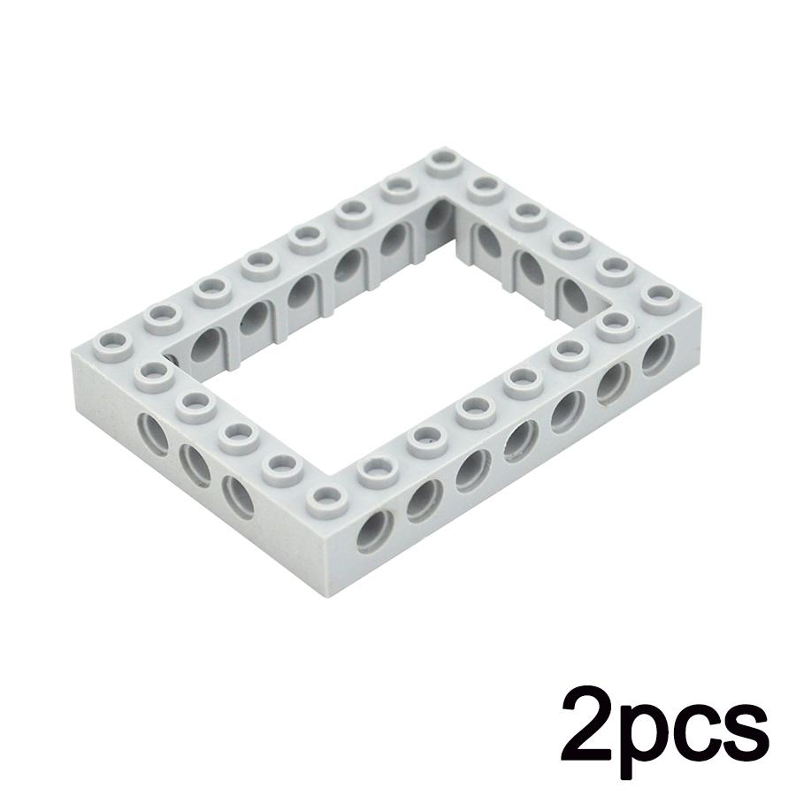 Moc Building Blocks Technical 4x4 6x8 Frame Brick with Holes DIY Compatible Assembles Particles Parts 32324 32531 32532 Toy Gift