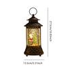 Snow Globe Lantern Lighted Musical Table Centerpiece Christmas Decoration PVC Craft for Holiday Home Decor