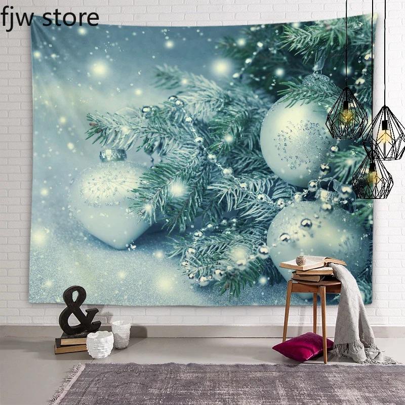 

Рождественское Новогоднее украшение, гобелен, праздничный рождественский шар, гобелен, настенное художественное украшение, украшение для комнаты, гостиной, дома 100x75cm