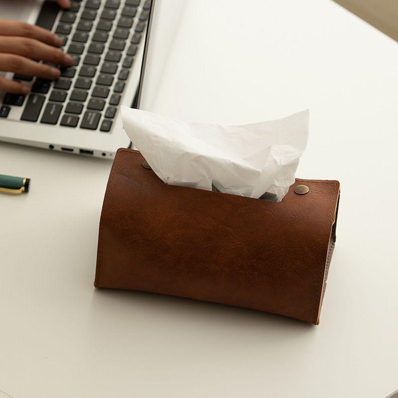 Pu Leather Tissue Box For Living Room With Multi Use Features For Home Decor