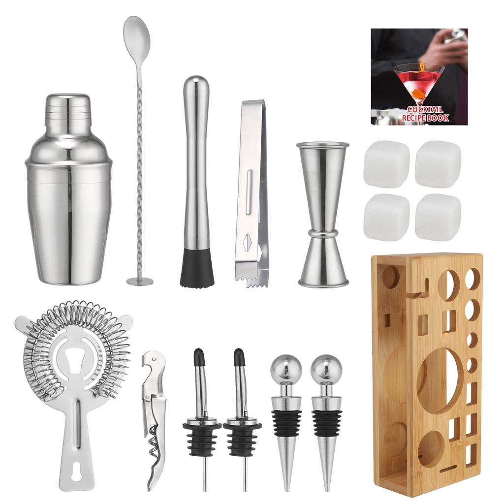 Barkeeper-Set, Einsteiger-Schneebecher, Komplettset für den Haushalt, Handgekurbelter Edelstahl-Kannenbereiter, Professionelle Cocktail-Barkeeper-Ausrüstung