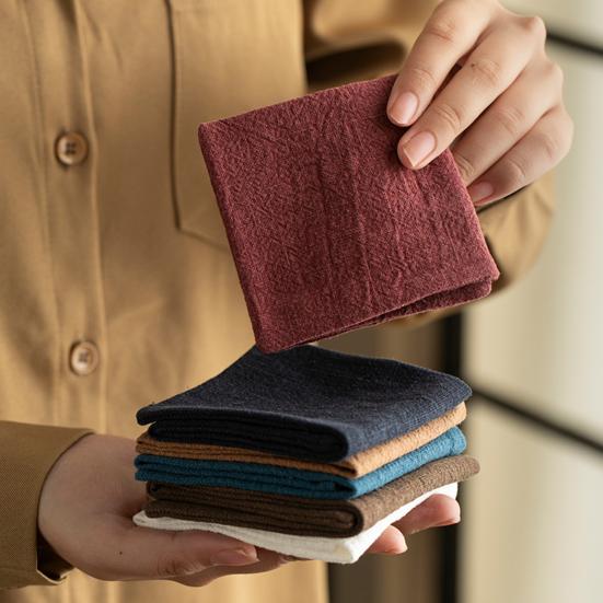 Linen Tea Towel Reusable Kitchen Towel Quick Dry Dish Towel Absorbent Lint-Free Hand Towel for Drying Dishes Glassware