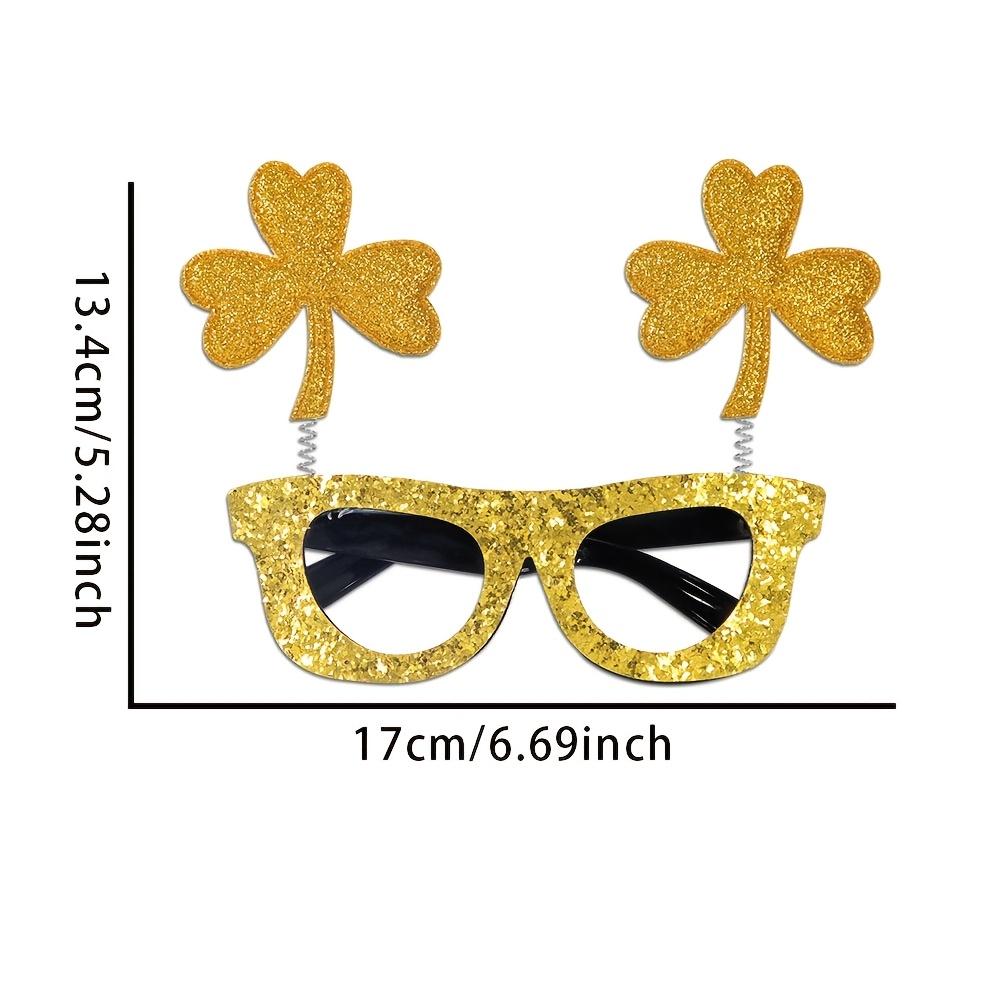6pcs St. Patrick's Day Eyeglasses - Glittery Green Party Favors & Photo Props, Perfect for Celebrations, Photo Booth Props|Holiday Accessories