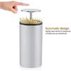POCREATION Toothpick Dispenser,Toothpick Holder Automatic Stainless Steel Toothpick Dispenser Box Holder Container, for Home