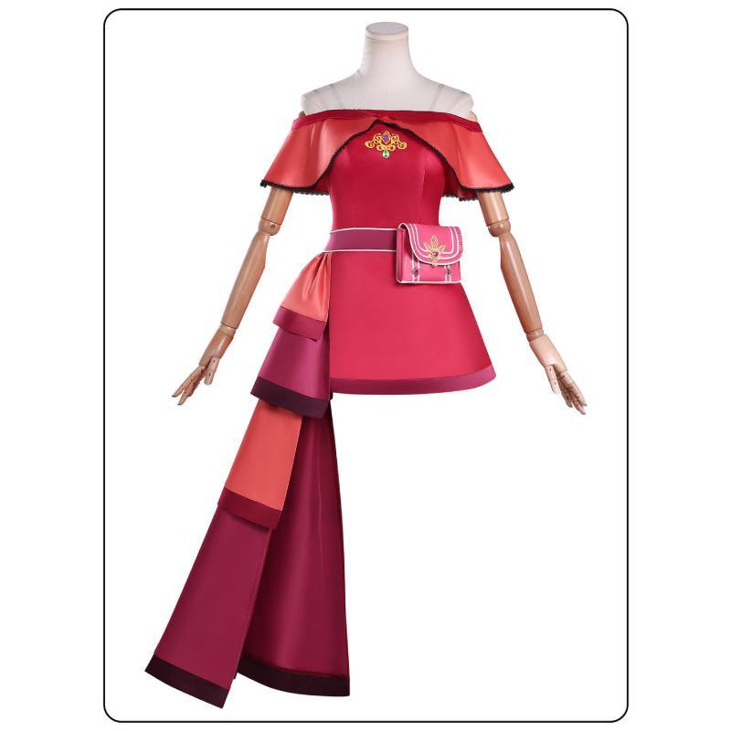 Fairy Dream Leaf Lori Qi Na Cosplay Costume With Satin Fabric For Anime Stage Performance Girls