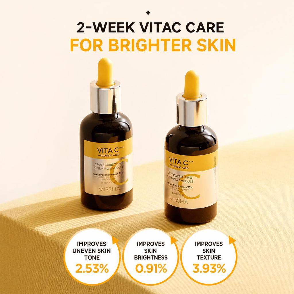 MISSHA Vita C Plus Spot Correcting & Firming Ampoule 40ml (3 Options)