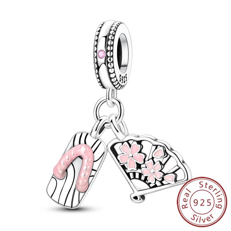 Original Copper Charms Beads Crown Football Trophy Carp Cat Charms Fit Bracelet Bangle Necklace Woman Jewelry Gift