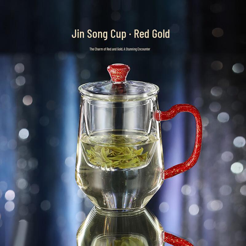 Heqi Jinsong Glass Tea Infuser Mug