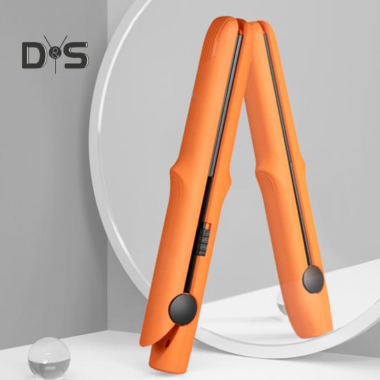 Mini ferro arricciacapelli a doppio scopo 2 in 1, ferro arricciacapelli, piastra per capelli, riscaldamento rapido, portatile, da viaggio, per donne, capelli corti e lunghi.