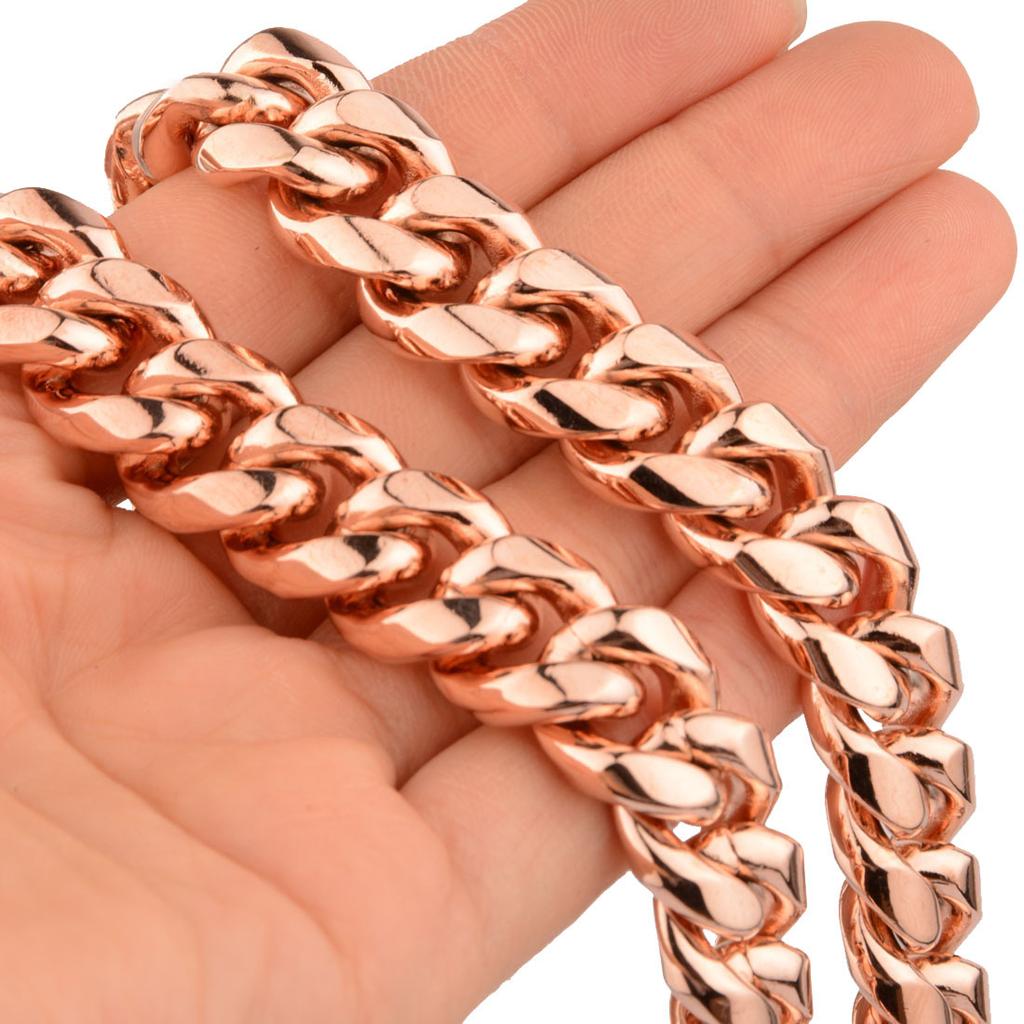 2026 Fashion Trend Classic Rose Gold Chain Faucet Buckle Men's Women's Jewelry Party Accessories Necklace