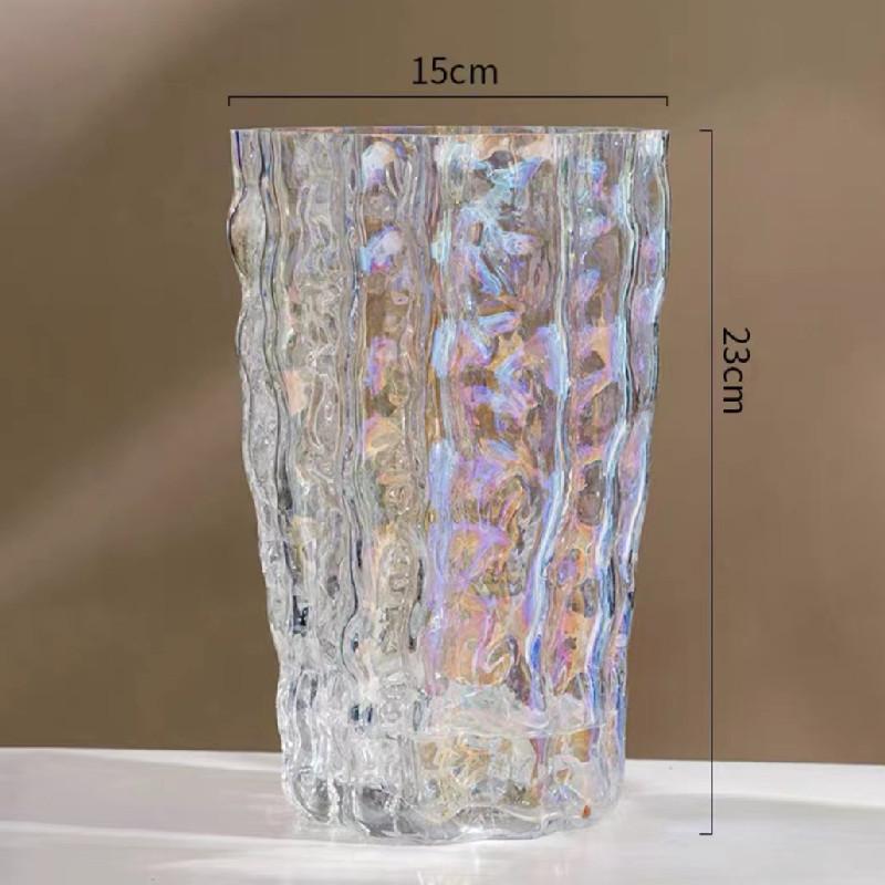 

Финская ледниковая ваза Nordic Simple Прозрачный стеклянный цветок Гидропонное украшение Цветочный светильник Роскошная настольная цветочная композиция