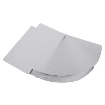 - 50PCS Metal Business Cards Aluminum Alloy for DIY Cards (Silver)