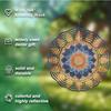 10 Inch Metal Mandala Wind Chime Outdoor Decor with 360 Rotating Hook Durable Garden Balcony Hanging Ornament for Spring Summer Fall