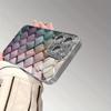 Yaratıcı Renkli Cam Doku Elmas Desenli Kaplama Kılıf iPhone 17 16 15 14 13 12 11 Pro Max Plus 17 Air 16E Kılıfı İçin