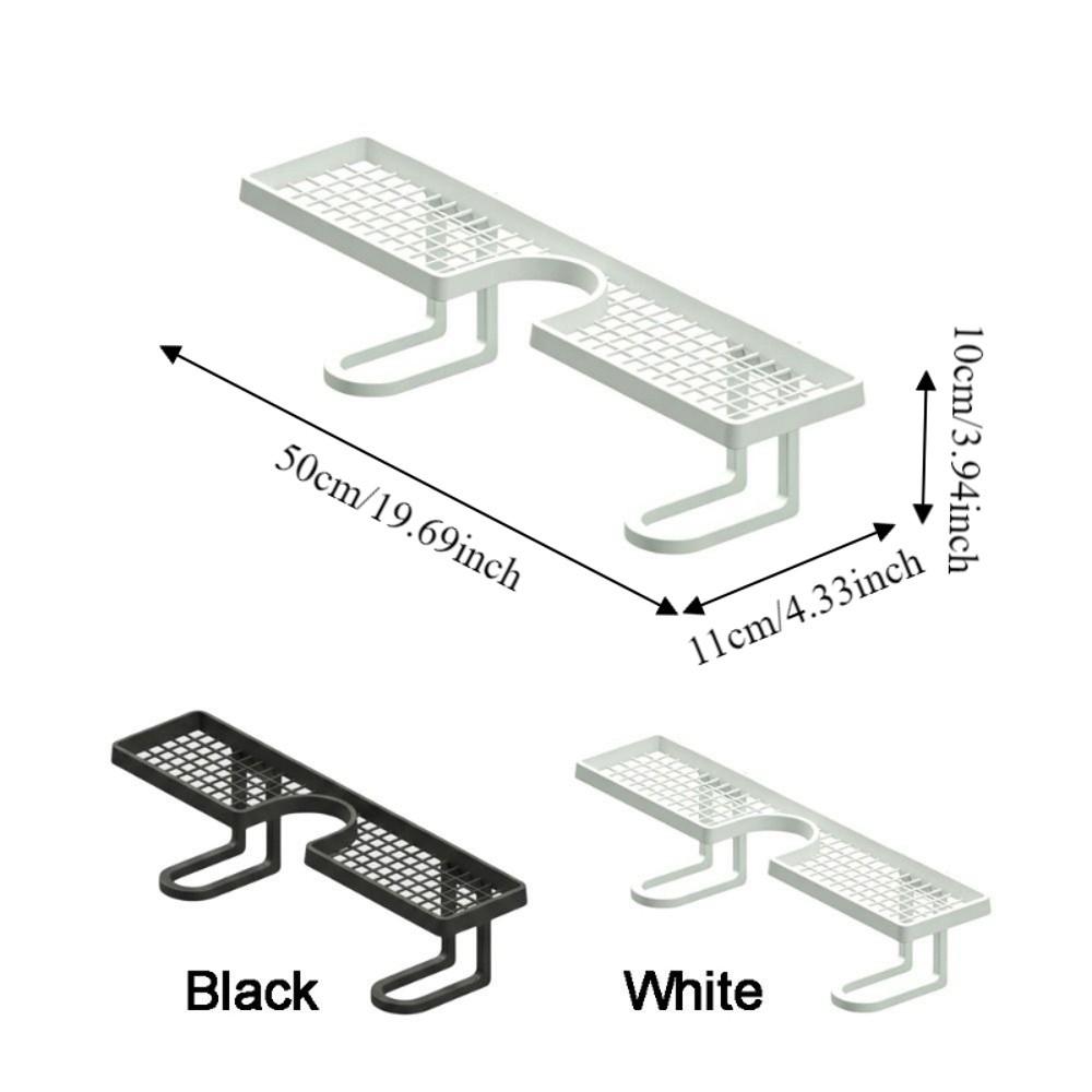 No Drill Bathroom Storage Rack Plastic Bathroom Sink Shelf Faucet Storage Shelf for Kitchen