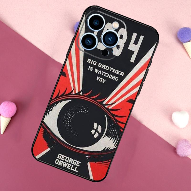 1984 George Orwell Case For iPhone 16 15 Pro Max 11 12 13 Mini 14 15 Pro Max 16 Plus XR 16e Phone Back Cover