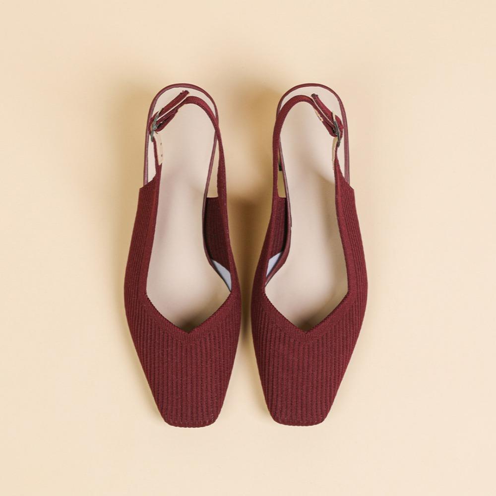 Baotou Sandals for Womens Summer New Solid Color Breathable Square Head Shallow Mouth Heel with Mixed High Heels Women's Sandals