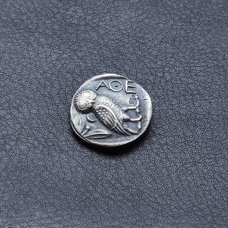 Ancient Greece, Athena, Owl, Antique Coins, Retro, European and American, Creative, Decorative Coins, Punched Gifts