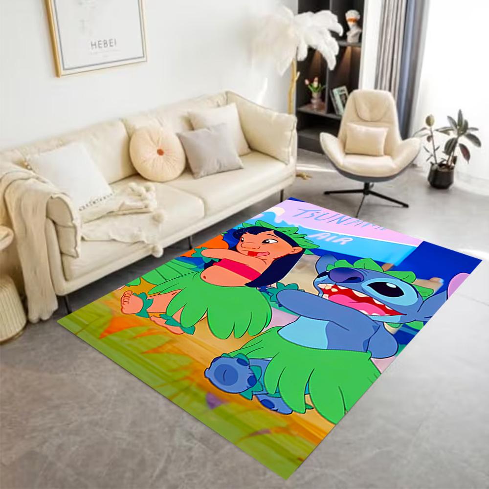 Lilo Stitch Dance Party Floor Rug Office Rug Perfect for Decorate room Foyer Study room Playrooms Antislip Carpet Anime Office Decor Wedding Party Gif