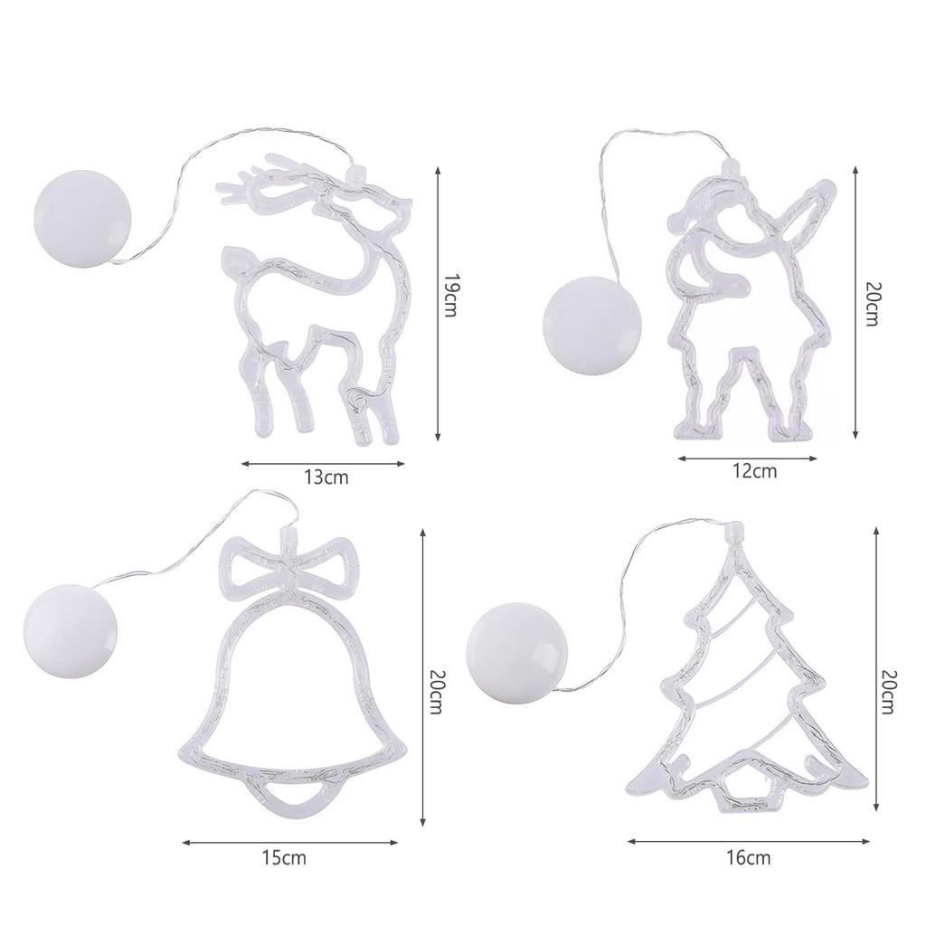 Christmas Cartoon Suction Cup String Lights Fashionable Multi-Color Light String For Festival Parties