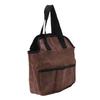 Garden Tool Bag Waxed Canvas Tool Carrier Bag with 6 Interior 3 Exterior Pockets Multi Purpose for Home Gardening Brown