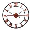 Roman Wall Clock Vintage Metal Decor With Quartz Movement For Living Room And Bedroom