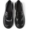 Women's Camper Milah K201425 Moccasin Slip-ons Black 002