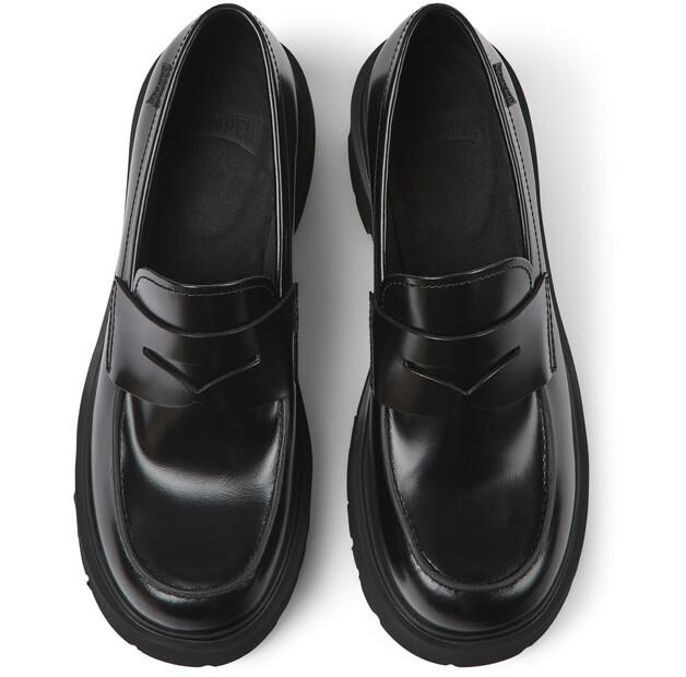 Women's Camper Milah K201425 Moccasin Slip-ons Black 002