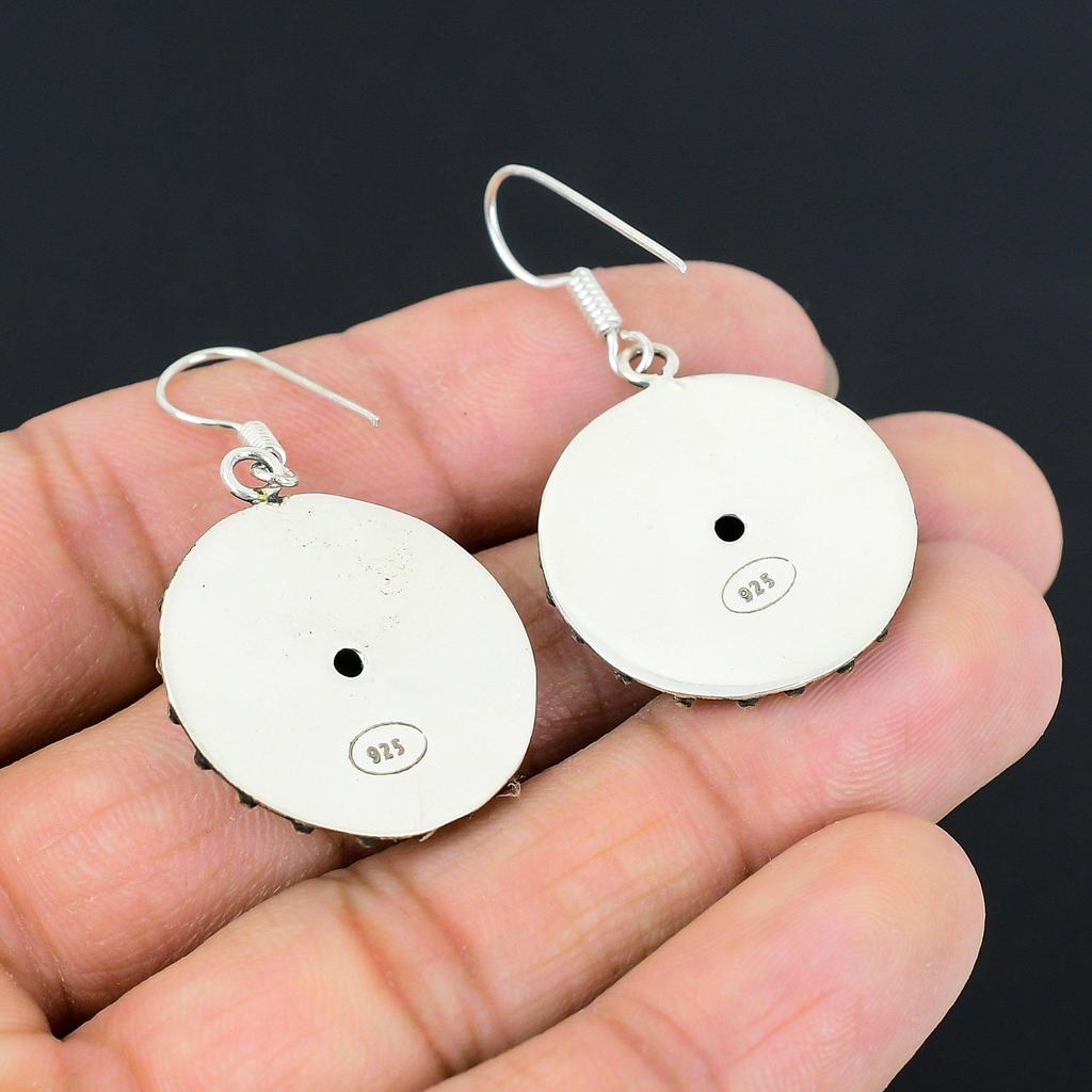 Gift For Women Drop/Dangle Earrings 925 Silver Natural Chrome Diopside Gemstone