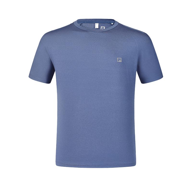 New FILA T Shirt Men Bright Gray Blue A11M441101FBU