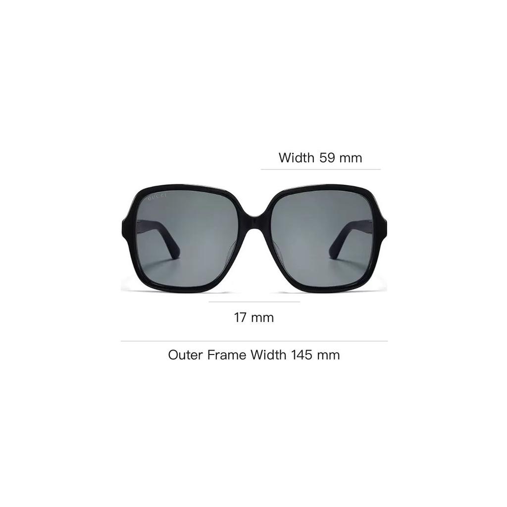 Gucci Letter Decorated Irregular Shape Sunglasses Unisex Sunglasses Black GG1189SA-002