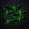 10pcs Halloween Glow-in-the-Dark Hanging Bats, Suitable for Holiday Decorations, Halloween Hanging Decoration