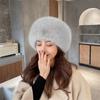 Fur Hat Women Warm Snow Ski Cap Female Fluffy Faux Fur Bucket Hat Thick Winter Outdoor Earwarmer Windproof Ear Protect Caps