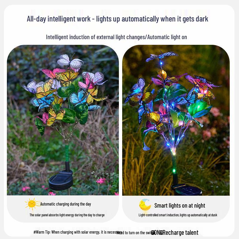 Waterproof Butterfly Lawn Lights: High-Value Villa Courtyard Illumination with Luminous Insect Design