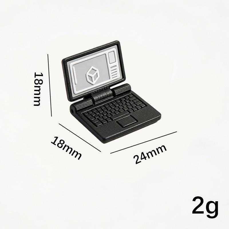 Creative Dollhouse Furniture Simulation Laptop Computer Miniature Dollhouse Decor Crafts Dollhouse Miniature Doll Accessories A3