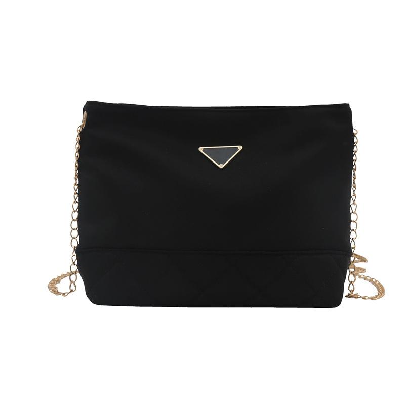 Large capacity Oxford cloth bag women's summer 2025 new fashion diamond chain messenger bag premium bucket bag