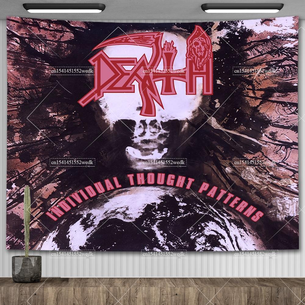 Angles Old Deaths Mental Rock Band Polyester  Tapestry Printed Home And Garden Flags Hippie Tapestries For Bedroom Decoration