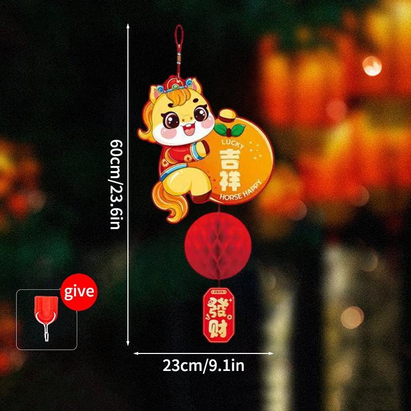 Chinese New Year Red Paper Lantern 2025 Paper Honeycomb LanternsChinese Spring Festival Ornament New Year Hanging Pendants