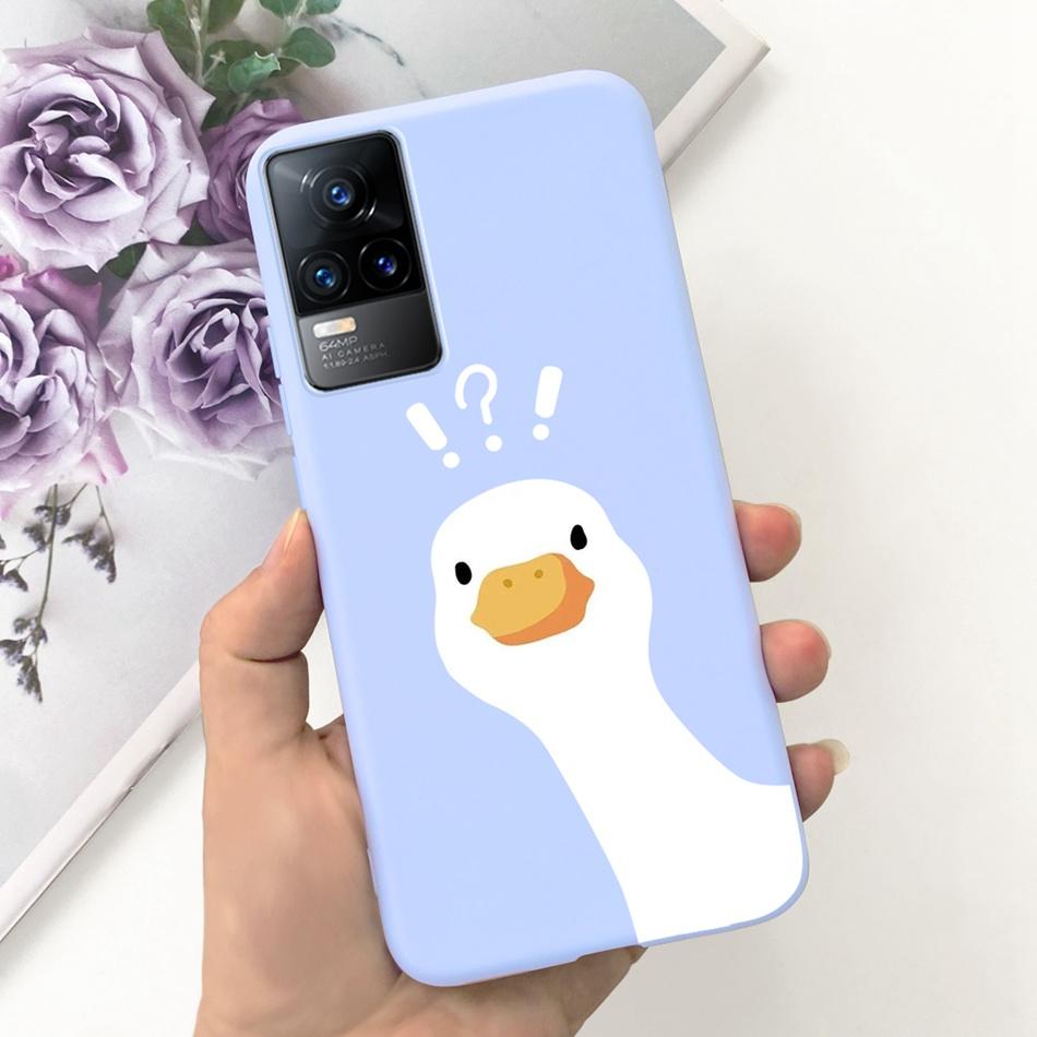 For Vivo V21e Case Vivo V21E 4G V 21E V2061 Lovely Cartoon Candy Color Soft Silicone TPU Phone Back Cover