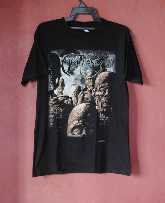Obituary Cause Of Death Band Rock band tee 90s Black T shirt XXL