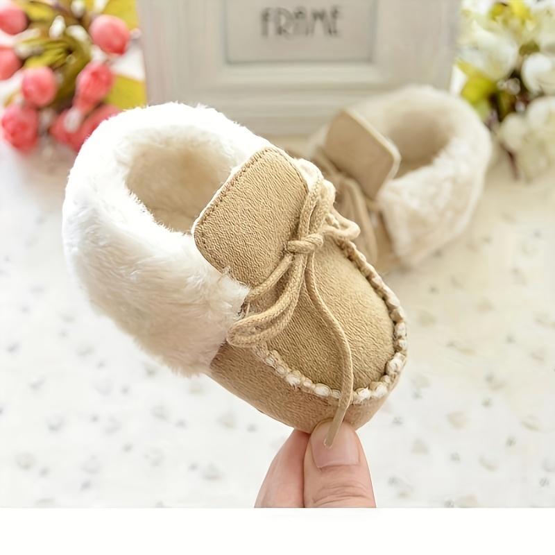 New Winter Baby Boots for Kids with Warm Soles, Infant Toddler Walking Shoes
