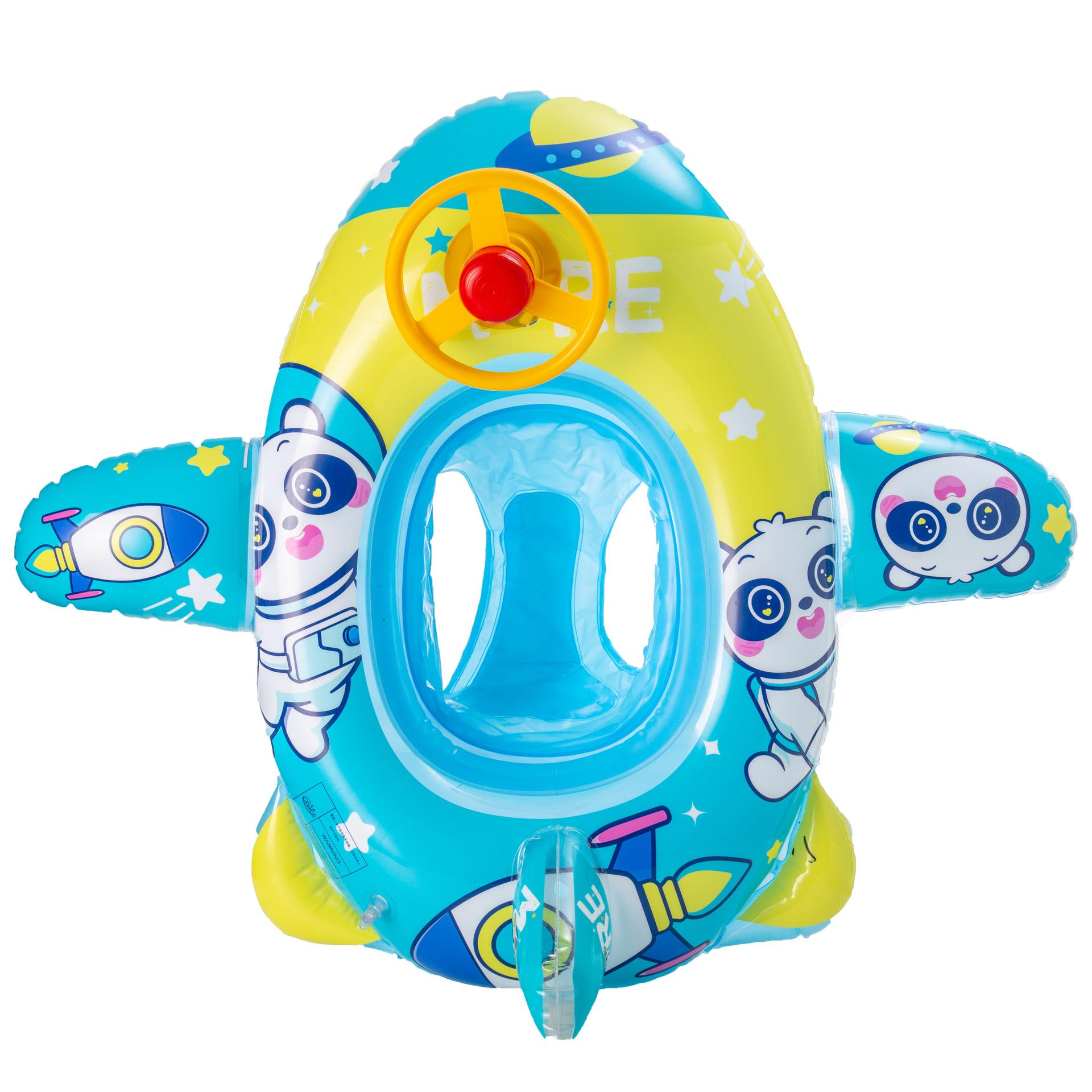 

Детское мультяшное сиденье для плавания с хлопковым дном и рулевым колесом Blue