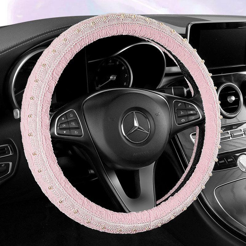 2025 New Model Pearl Lace Car Steering Wheel Cover, Universal for All Seasons