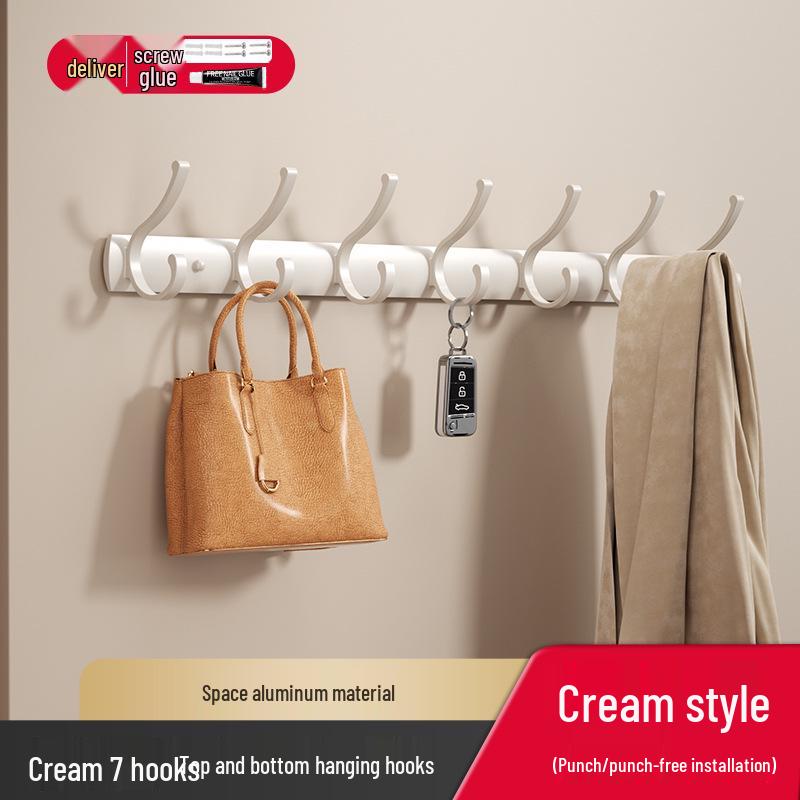 No-Drill Wall-Mounted Strong Entryway Coat & Hat Hook Rack