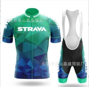 2025 für STRAVA Kurzarm-Set, Fahrrad Rennrad Radsportanzug, schnelltrocknend, atmungsaktiv und schweißabsorbierend