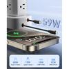 [2025 Upgraded] Power Strip Tower with Retractable Charging Cable, SUPERONE Surge Protector Tower with PD20W USB C and 12 AC Outlets, Flat Plug 6 FT