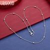 925 Sterling Silver Minimalist Smooth Round Bead Clavicle Necklace - Banquet Gift Jewelry