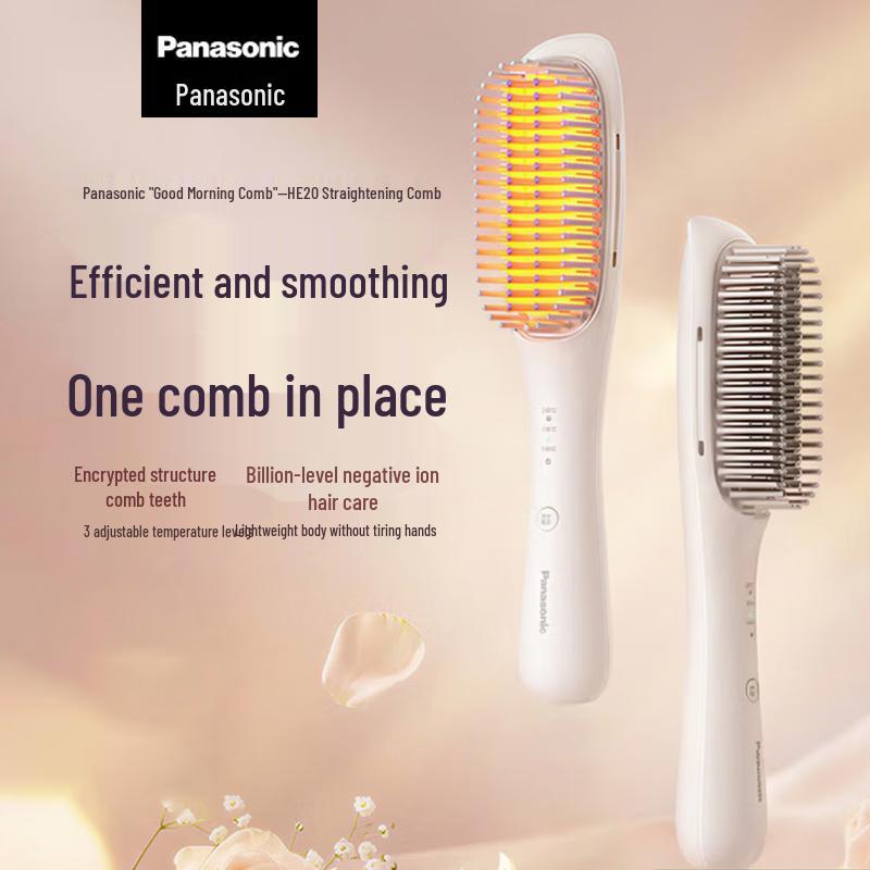 Panasonic Negative Ion Dual-Use Hair Straightening & Volumizing Comb