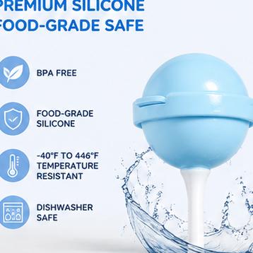 Silicone Lollipop Ice Pop Mold: 4 Set Colorful DIY Sphere - Creative Frozen Treats for Summer Parties Kids