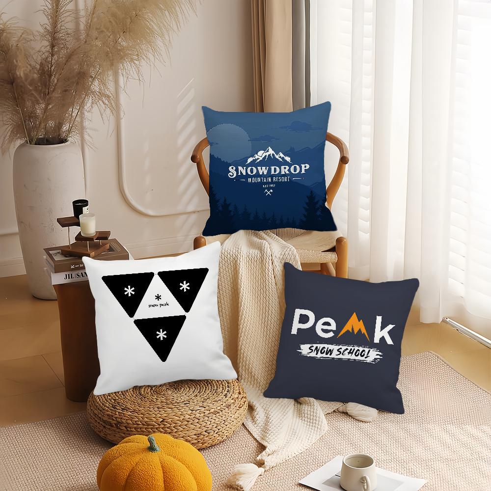 Japanese Outdoor Brand S-Snow P-Peak Pillow Case Applicable Space For Guest Rooms Interiors Cars Office House Decoration